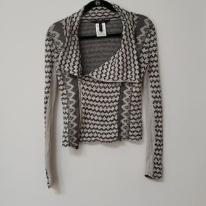 BCBG black and white graphic sweater